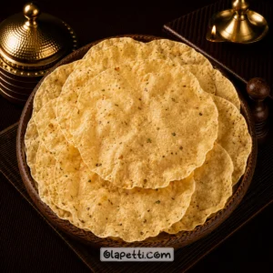 Olapetti ElaiVadam (Elavadagam) Appalam made in a traditional South Indian style