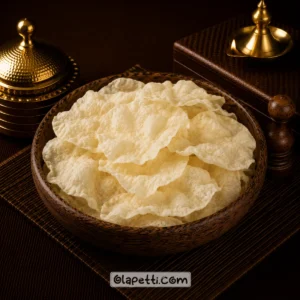 Olapetti Kallidaikurichi Arisi (Rice) Appalam made in a traditional South Indian style