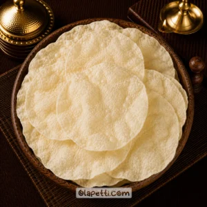 Olapetti Kallidaikurichi Kizhangu (Tapioca) Appalam made in a traditional South Indian style