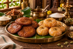 Athirasam and Badusha traditional Tamil sweets