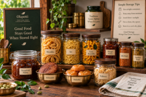 Properly stored traditional South Indian sweets snacks and pickles