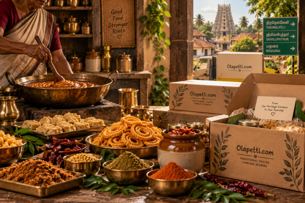 Olapetti sourcing traditional Tamil Nadu sweets and snacks from heritage vendors